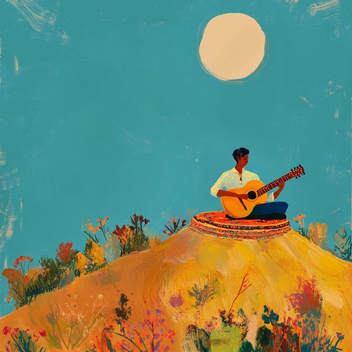 This joyous instrumental raga rock track marries expressive raga scales with the dynamic drive of classic rock. Imagine soaring guitar solos, vibrant tabla rhythms, and an overall sense of boundless hope and energy