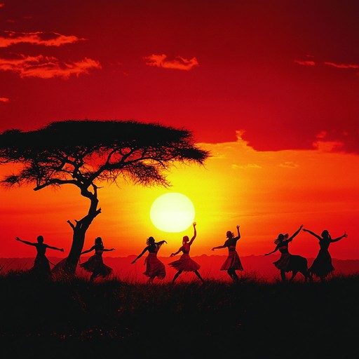 Immerse yourself in a dynamic beat, fueled by traditional african instruments like the djembe, accented with celebratory chants. The track's energetic rhythm showcases the spirit of a joyful, triumphant safari dance, merging ancient traditions with modern flair.