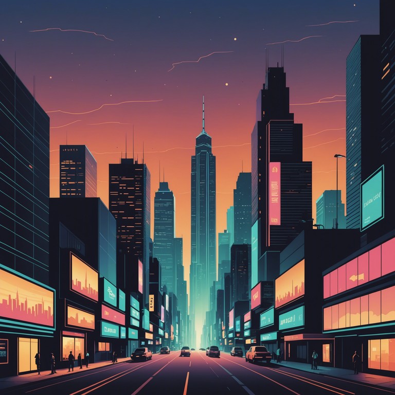 Venture into the sound of tomorrow with a composition that captures the pulse of a city enveloped in neon lights and digital dreams. Emphasizing dynamic transitions and rich synthetic layers, this music creates an immersive experience of walking through a bustling, future metropolis at night.