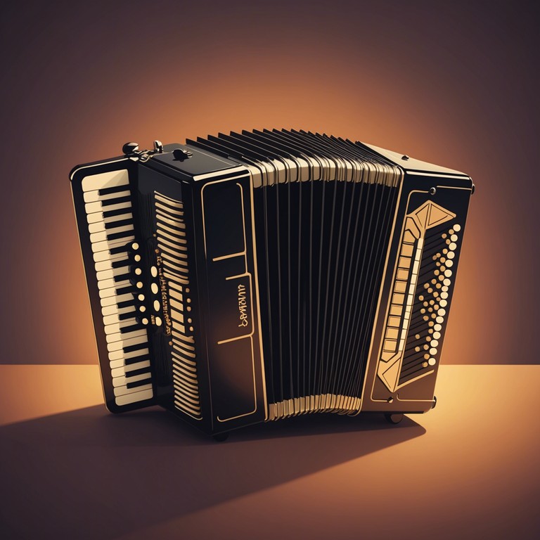 Immerse in the sweeping grace of cabaret's golden era with a piece that mixes nostalgia with contemporary charm. Each note from the accordion plays a story of allure and mystery, as the audience is taken on a journey through scenes of a dimly lit cabaret hall, whispers lingering amidst applause.