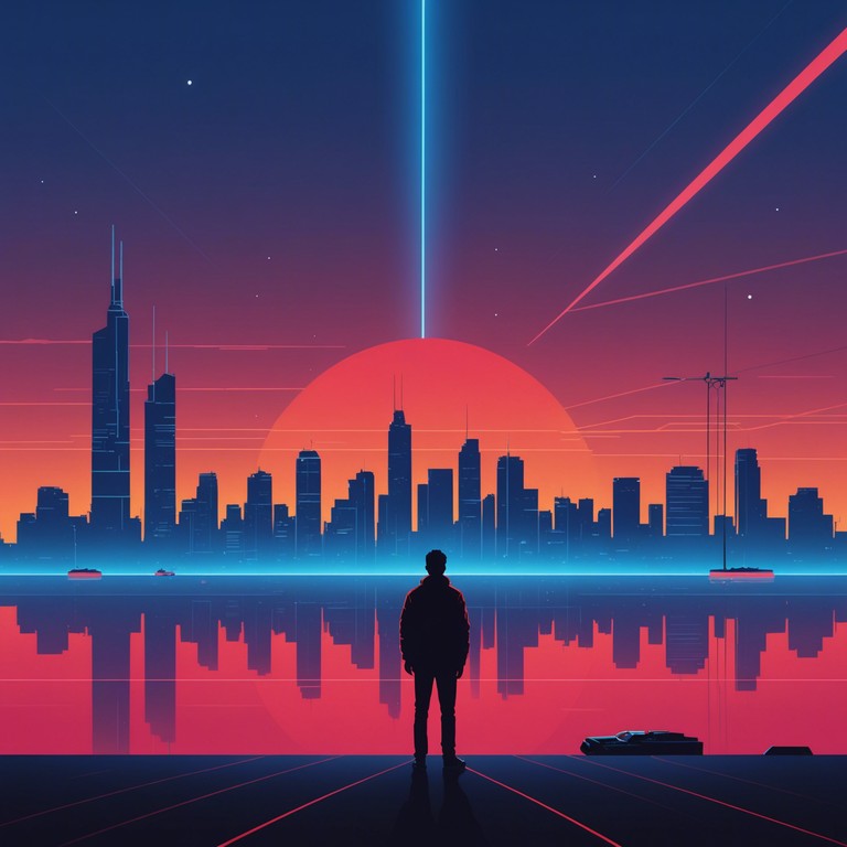 Imagine escaping into a world where every turned corner offers a canvas of soundscapes, electric pulses, and the heart’s unstoppable beats against a backdrop of a dark yet vibrant cityscape. This version emphasizes a slightly darker, more mysterious atmosphere with deeper bass lines and an enthralling melody that pulls the listener into a world of intrigue and suspense.