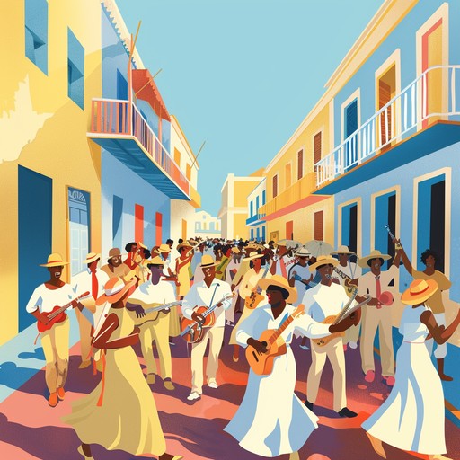 Immerse yourself in an energetic parade of afro cuban rhythms celebrating triumph and cultural heritage. This composition features lively congas, vibrant brass, and dynamic percussion that deliver an experience of exuberance, victory, and joy.