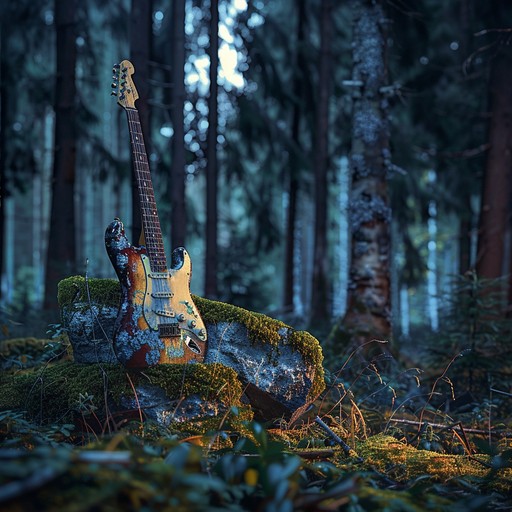 This composition intertwines the raw power of metal with the soothing essence of a tranquil forest, creating an extraordinary juxtaposition. A rich tapestry of melodic guitar riffs and subtle percussion paints a serene, mystical landscape reminiscent of ancient woods. The track feels both powerful yet peaceful, allowing listeners to journey through an ethereal woodland untouched by time.