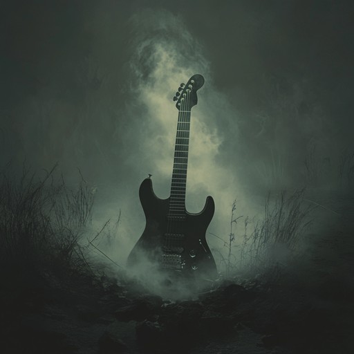 A funk rock instrumental blending dark, haunting melodies with funky rhythms, featuring ominous guitar riffs, deep bass grooves, and atmospheric sounds for a spine tingling experience.