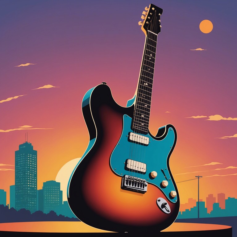 As twilight descends on the city, the contrasting elements of hard edged survival and unexpected moments of grace are woven together in this capriccio. The electric guitar leads with aggressive plucking and sweeping melodies, painting a picture of a world that's both relentless and delicately beautiful.