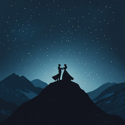 A heartfelt bluegrass instrumental featuring soothing mandolin melodies that evoke tender moments of love in the peaceful appalachian mountains under a starlit sky.