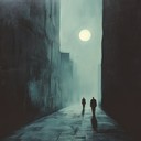 haunting beats echo through misty, moonlit urban alleys