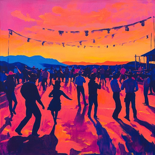 This lively instrumental captures the essence of a joyful rodeo sunset, blending traditional brazilian rhythms with modern sertanejo elements, creating a festive atmosphere perfect for outdoor dance gatherings.