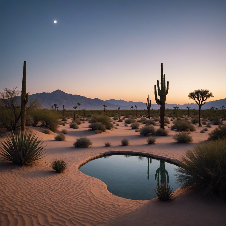 As twilight descends on a desert oasis, the spirited melodies of this track blend western and middle eastern musical traditions, creating an evocative soundscape. The oud and steel guitar join in a dance that is as much a cultural exchange as it is a musical one. This composition tells the tale of fading light and the promise of night through its dynamic rhythms and intriguing harmonies.