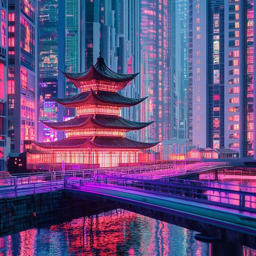 An instrumental track that fuses the soulful sound of the erhu with ambient electronic textures, creating a futuristic lounge experience that evokes a journey along a neon lit silk road