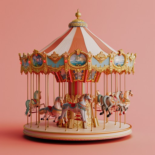 A composition imbued with a sense of wonder and joy, magic carousel ride perfectly captures the essence of childhood delight. This instrumental piece uses playful melodies and light-hearted harmonies to create a musical backdrop for imaginary rides on a magical carousel. The primary instrument, a bright and cheerful glockenspiel, adds a sparkly, magical quality to the track, making it ideal for children's entertainment or educational content. The music progresses with gentle rhythms, simulating the up-and-down motion of a carousel horse, providing both excitement and a sense of calm.