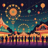 joyful carnival sounds under the night sky