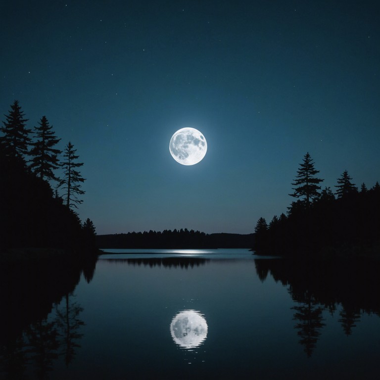 This track explores the depth of night’s eerie silence at a remote lake, where each note echoes the shimmering moonlight's mystery against dark waters. The sound of a lone cello embodies the heavy atmosphere, reverberating with every pull of the bow across its strings, creating a hauntingly beautiful melody that stirs a mix of solace and unease.