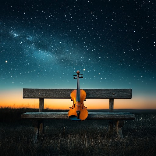 Imagine a piece where the violin's soft tones blend seamlessly with the rustle of night leaves, crafting an atmosphere of tranquility and intimate connection. This alternate version dives deeper into the serene quality of the night, providing a slightly more introspective feel. Perfect for those moments of deep personal reflection or a romantic evening.