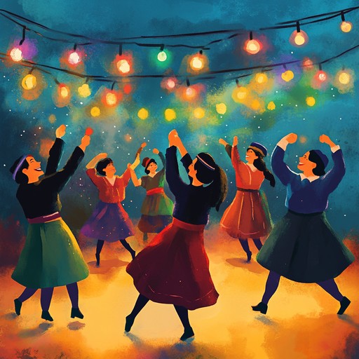 An energetic instrumental klezmer piece that captures the spirit of jewish festivities, featuring lively clarinet and rhythmic accompaniment that inspires dancing and uplifted spirits.