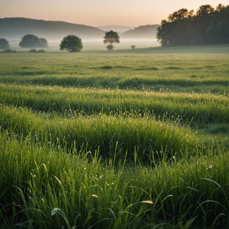 This piece uses a soft ensemble of string instruments to evoke the quiet majesty of nature at dawn, gradually building in energy to suggest the rising sun warming a dew laden meadow. The composition aims to provide a gentle yet energizing start to the listener's day, making it perfect for morning meditation or background music to set a peaceful yet productive tone.