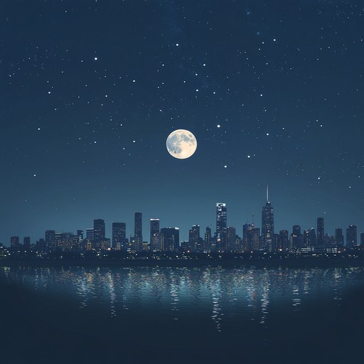 A gentle instrumental piece capturing the serene mood of a city at night, blending soothing melodies with subtle urban sounds to create a relaxing atmosphere.