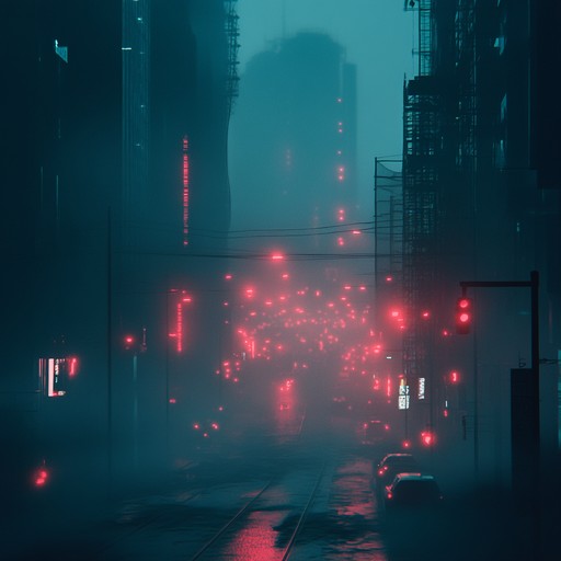 An instrumental piece that layers haunting synthesizer patterns over rhythmic bass and electronic drums, creating an unsettling atmosphere reminiscent of deserted city streets at night.