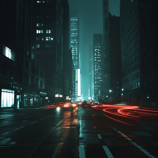 Nighttime in the city brings out the shadows and revealing unknown fears with intense synths and dark beats, enhanced by eerie echoes around every corner.