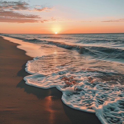Picture a serene beach scene during golden hour, accompanied by the soft, rhythmic beats of congas and the soothing melody of a nylon stringed guitar. This instrumental piece invites you to relax, unwind, and enjoy the peaceful ambiance as the sun slowly dips below the horizon.
