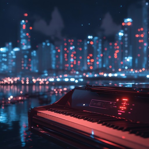 An instrumental track that seamlessly blends relaxing chill melodies with the groovy rhythms of jack swing, creating a powerful yet soothing soundscape perfect for nighttime cityscapes and reflective moments.