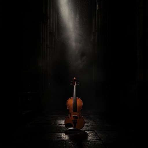 Imagine a lone violin creating whispers of sound that echo through an empty ancient cathedral at midnight, each note resounding with the weight of centuries and secrets untold. This composition seeks to capture the feeling of being surrounded by darkness, but finding beauty and solemn peace within it