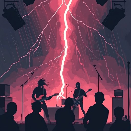 A blend of electrifying guitar riffs that capture the rampant chaos of a storm, mixed with the booming force of drums to create a composition charged with electricity and raw power.