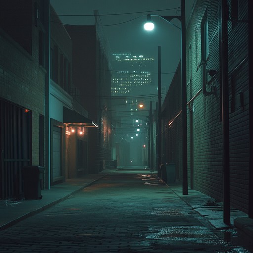 This track captures the tension of a midnight alley, where shadows stretch long and the air feels heavy. Soft, dissonant chords accentuate the eerie stillness, accompanied by subtle, crackling beats that give the feeling of being watched. The atmosphere is thick, the soundscape minimalist yet deeply immersive, drawing you into a world of urban mystery and suspense.