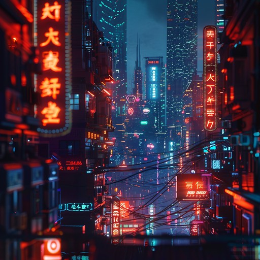 A serene and sparse composition utilizing minimal elements to create a futuristic and ambient atmosphere. Imagine wandering through a neon lit cityscape at night, where each note acts as a point of light in the vast urban sprawl.