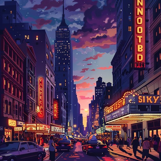 An instrumental ode to the magic of broadway. Energetic piano flourishes guide listeners through scenes of theatrical splendor, evoking the charm and vibrancy of live theater.