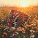 a calming polka tune evoking tranquil countryside at dusk.