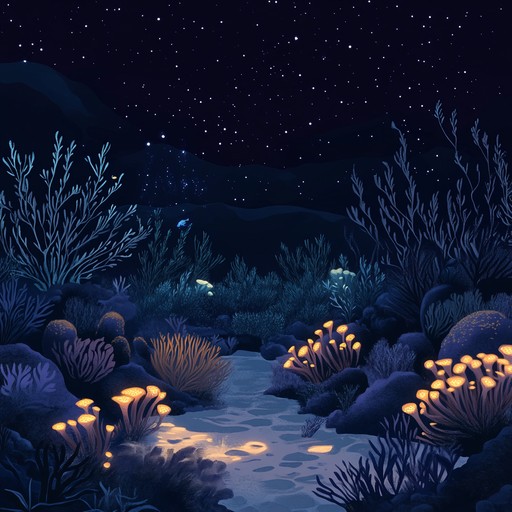 This composition merges tranquil future bass rhythms with serene aquatic soundscapes. The soothing synths, gentle bass lines, and ethereal vocal layers provide a peaceful and immersive journey through an underwater wonderland under a starlit sky.