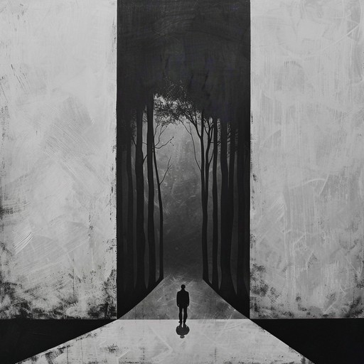 This instrumental evokes a dark, chilling atmosphere, akin to wandering through an ancient, fog-laden forest at midnight. With deep, resonant tones and occasional dissonant sounds, the music builds a sense of mystery and foreboding. The main instrument, a heavily reverbed electric guitar, carries a melodic line that is both captivating and eerie, supported by subtle orchestral strings in the background providing a sinister ambience.