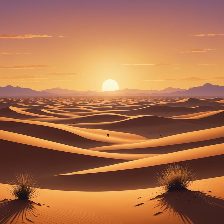 A composition featuring an exhilarating blend of lively middle eastern rhythms that evoke the energizing spirit of a dawn in the desert. The track encapsulates the awakening of nature and markets, bustling with activity, under the early morning sun.