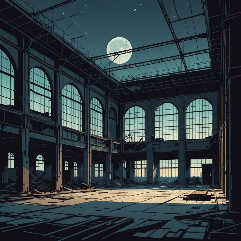 Imagine the serene yet eerie sounds of angels singing in a derelict factory, where the past's echo meets the present's roar, forming a chilling yet captivating auditory experience.