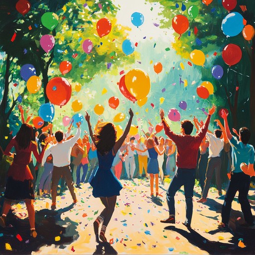 Experience a lively celebration with uplifting rhythms and jubilant melodies that conjure images of a joyful summer parade. Each bright, cheerful note promotes pure, unbridled happiness.