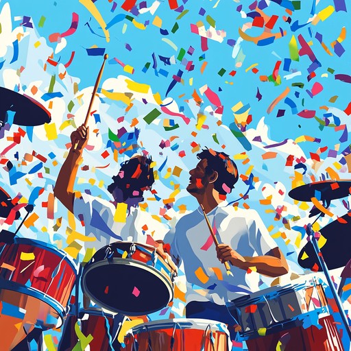 Experience the pulsating rhythms of a lively samba procession, featuring dynamic percussion and infectious beats that transport listeners to the heart of brazil's most famous festivals.