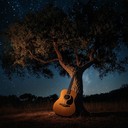 eerie guitar echoes painting solitude amidst whispering trees.