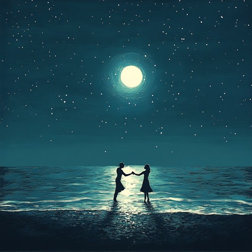 This track captures the romantic essence of a moonlit beach night, featuring a gentle reggaeton rhythm intertwined with delicate guitar melodies. The sound of the waves adds a soothing, intimate touch, making it perfect for a serene, passionate evening.