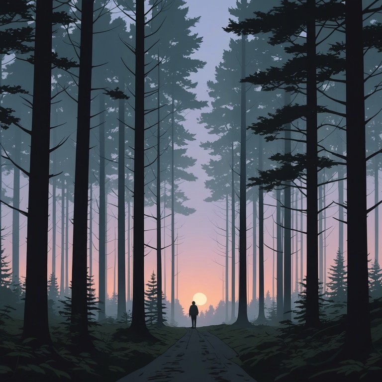 A tranquil, soothing track that uses sparse, ethereal soundscapes to simulate the peaceful yet mysterious atmosphere of dusk. Gentle arpeggios and prolonged, soft notes evoke visions of shadows gently swaying in a twilight forest.