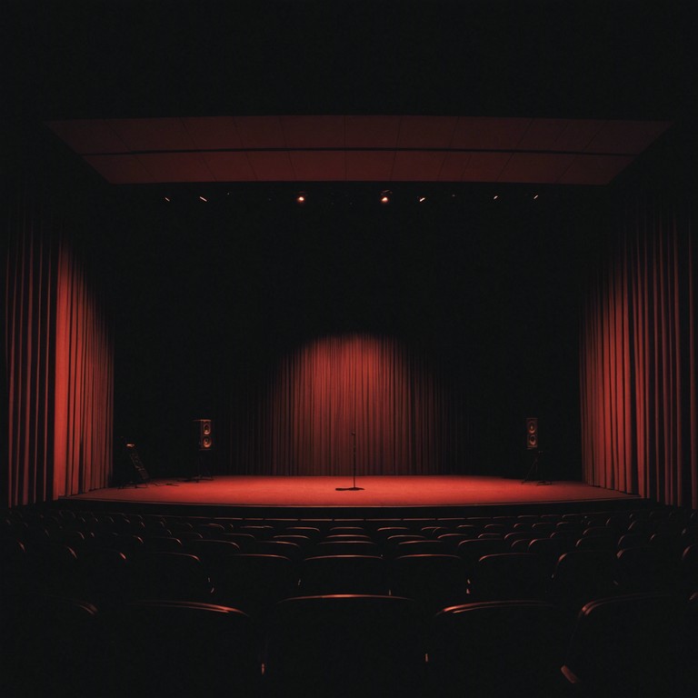 Imagine an old, grand theatre, where shadows dance under the single spotlit stage. The orchestra plays a hauntingly beautiful piece, echoing through the vast, empty hall, stirring emotions of loneliness and nostalgia. The music exudes a theatrical grandeur, as though performing for ghosts of the past audiences.