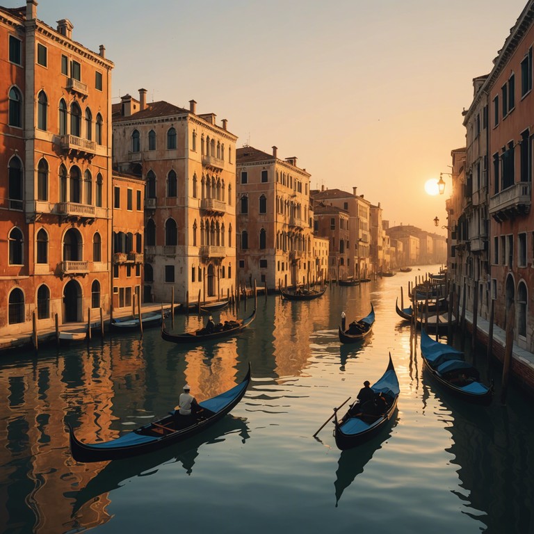 The piece captures the essence of a serene dawn breaking over venice's grand canal, with faint gondolier songs blending into the distance, creating a soundscape of hope and new beginnings. Delicate orchestral elements provide a soft backdrop to ethereal operatic vocals, bringing a sense of uplifting renewal.