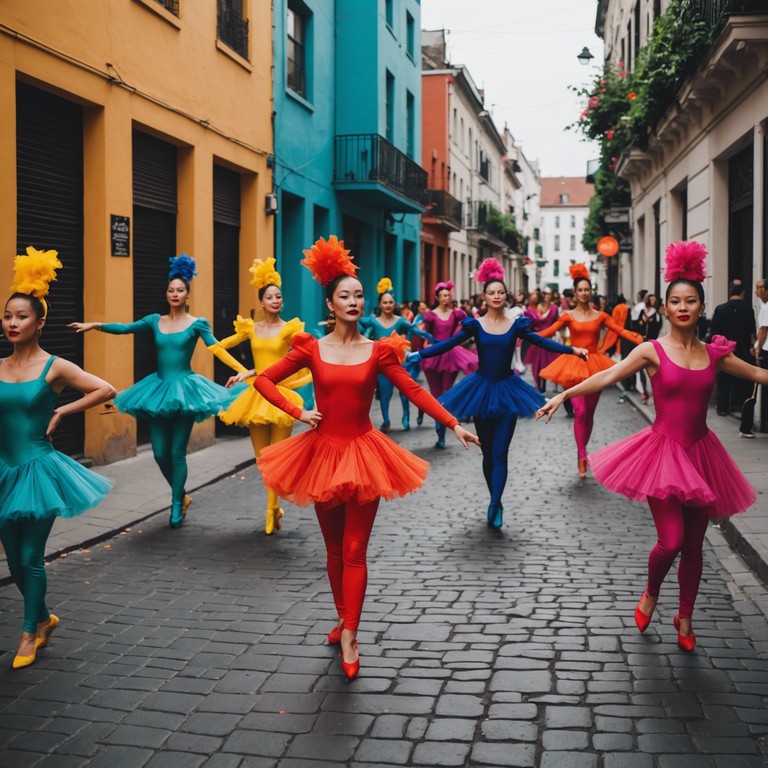 Imagine a bustling street festival in rio, pulsating with life and rhythm, where every beat of the drum echoes the joy and vibrancy of latin culture. This track sets you right in the middle of the carnival, surrounded by dancers, colors, and the exuberant sounds of celebration.