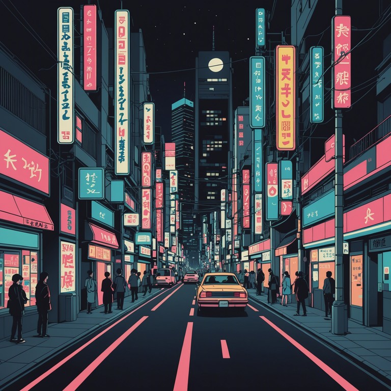 This instrumental track combines ethereal synths with organic percussion to manifest the feel of tokyo by night, enveloped in mystery and modernity. The music paints a soundscape of the city as a living entity, pulsing with life and adorned in neon lights. Chords swirl in a hypnotic flow, evoking the hustle of the city alongside moments of unexpected serenity.