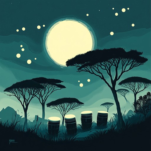 An instrumental track that merges the infectious rhythms of afrobeat with eerie, haunting melodies. The song evokes images of moonlit african landscapes where shadows dance to hypnotic drum patterns, and mystical winds carry whispers through the night.