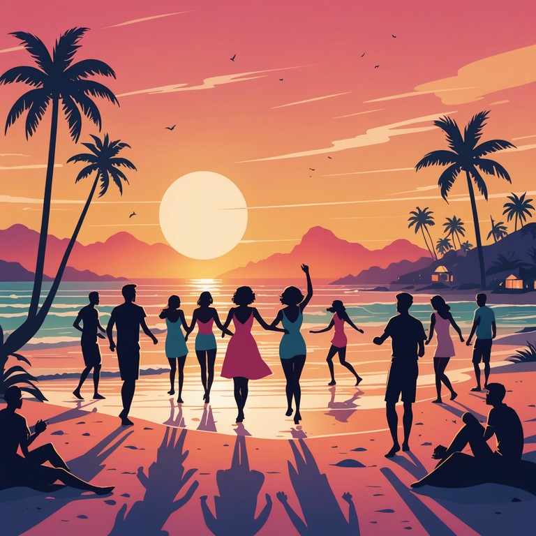 Imagine a soundtrack for the perfect sunset beach party, blending energetic electronic beats with smooth, sultry lounge melodies to create a vibrant yet relaxing atmosphere. This track features predominant electronic rhythms paired with a laid back lounge feel, perfect for both upbeat social gatherings and solitary sunset watching.