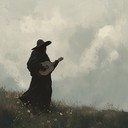 anxious medieval lute piece embodying a forlorn wanderer's journey