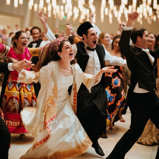 Experience an uplifting burst of jewish cultural dance music, characterized by fast paced rhythms, lively melodies, and traditional klezmer sounds. This track is perfect for celebrations, weddings, and festive gatherings, bringing an energetic and joyful atmosphere to any event. The clarinet leads the charge, accompanied by lively percussion and rhythmic stringed instruments.