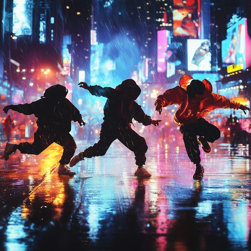 A kinetic uk garage experience with bass grooves and vibrant beats, igniting city streets, ideal for electrifying choreography or intense exercise routines