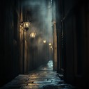 smoky urban cabaret with dark chilling atmosphere